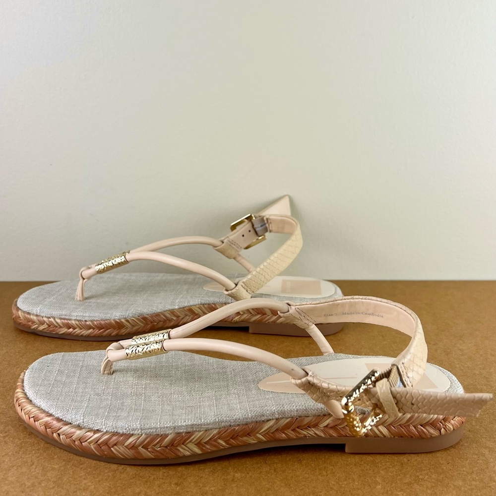 NEW DOLCE VITA BEIGE SLINGBACK SANDALS - Picture 7 of 12